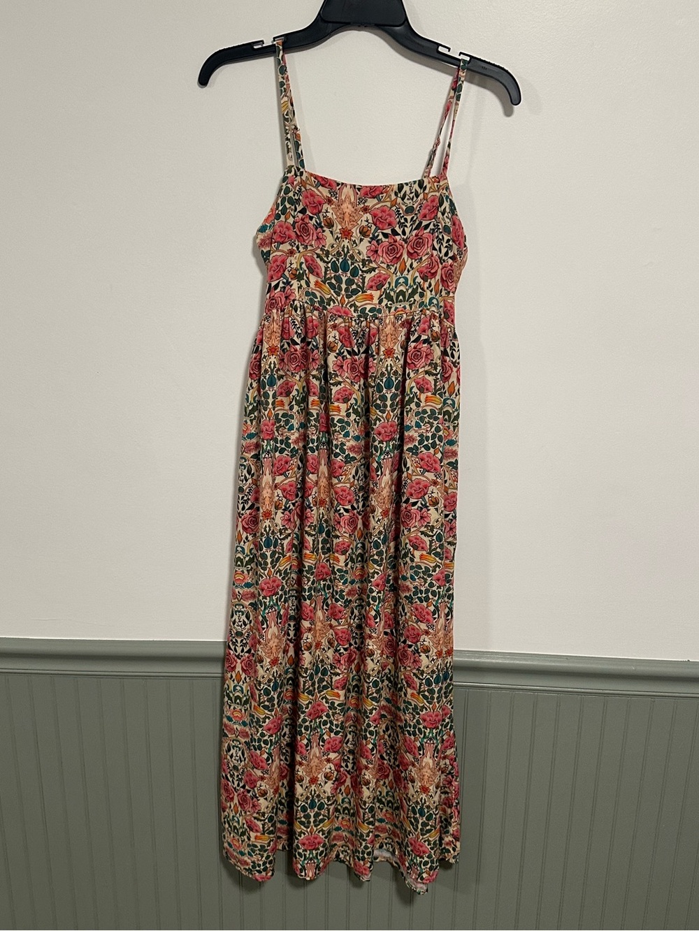 NATURAL LIFE Floral Maxi Dress in Pink and Green